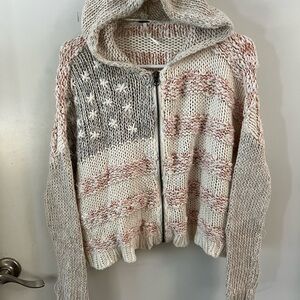 Free People Women's Hooded Knit Sweater